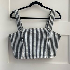 NWT Zara denim crop top​​​​​​